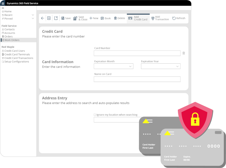 Secure Payment Module Red Maple Advanced Credit Cards for Field Service | Accept Payments in ...